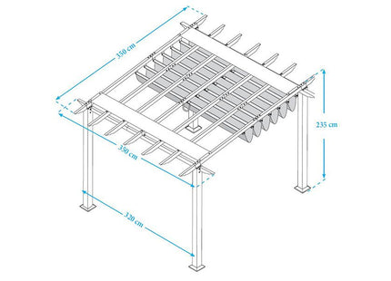 Florida Brun 12 m2 Pergola